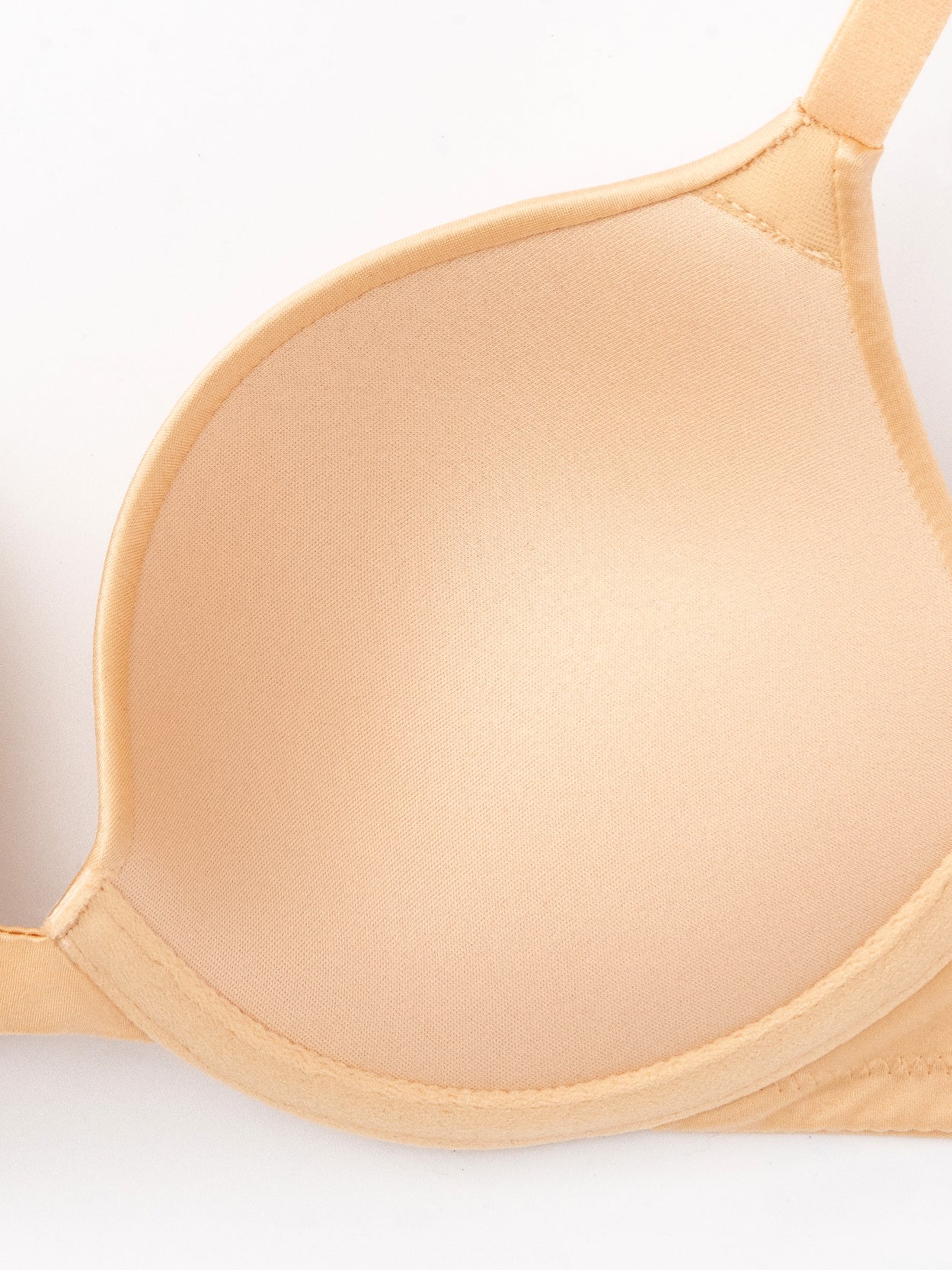 Lightly Padded Plunge Everyday Basic Underwire Bra Nude