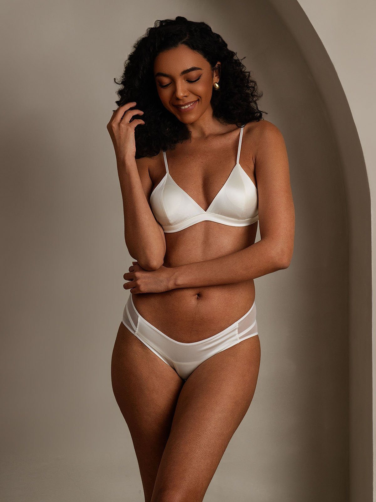 Pure Silk Bra Panty Set-2pcs