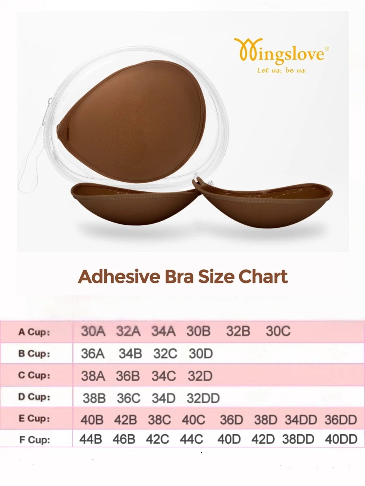 Adhesive Push-up Reusable Self Silicone Bra Coffee Brown