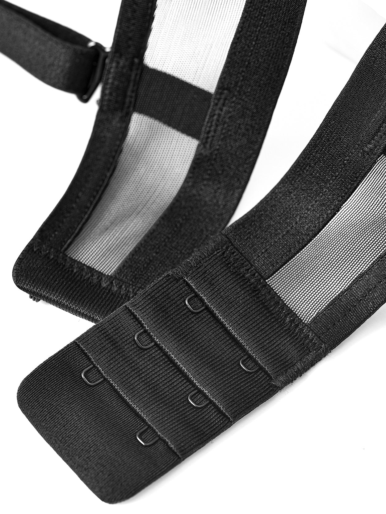 Floral Lace Embroidery Push Up Bra Black