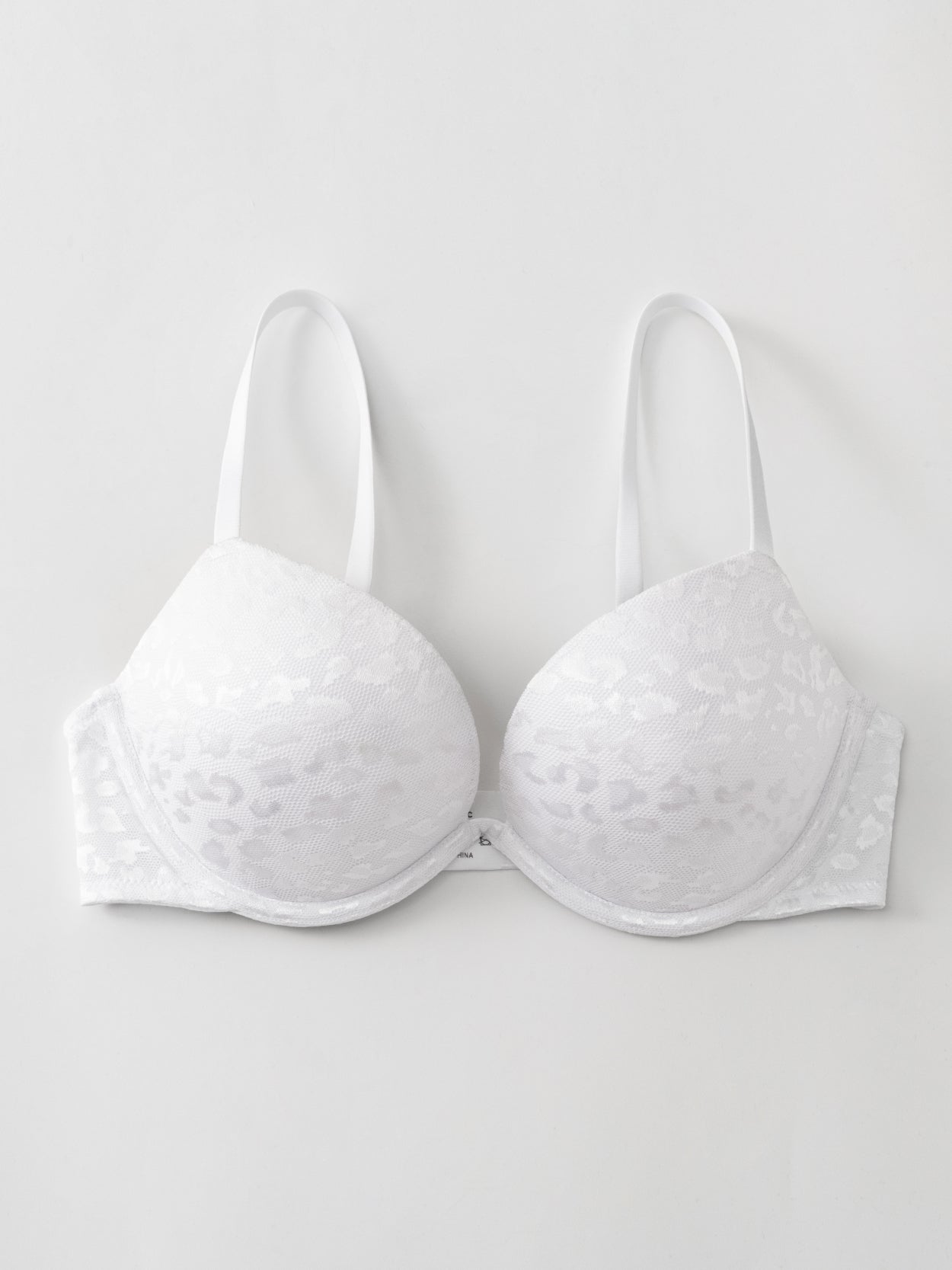 Push Up Deep V Plunge Underwire Multiway 2 Cups Up White