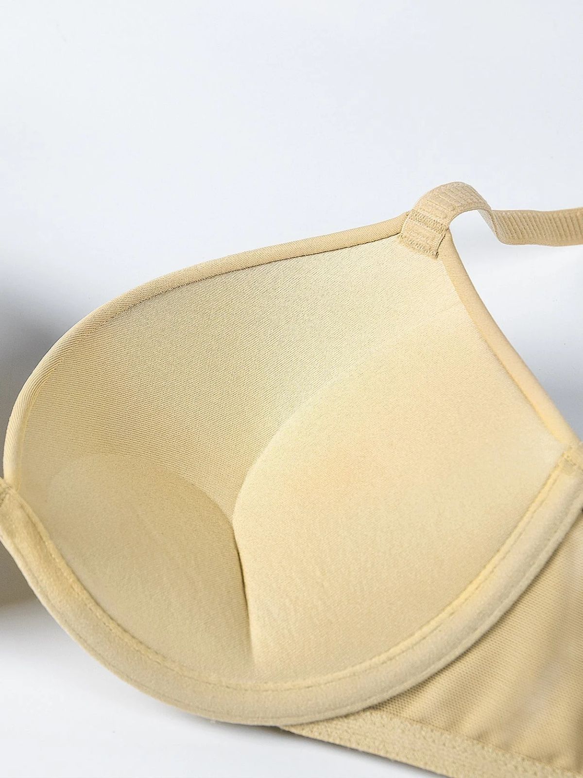 Push Up Deep V Plunge Underwire T-Shirt Bra Nude