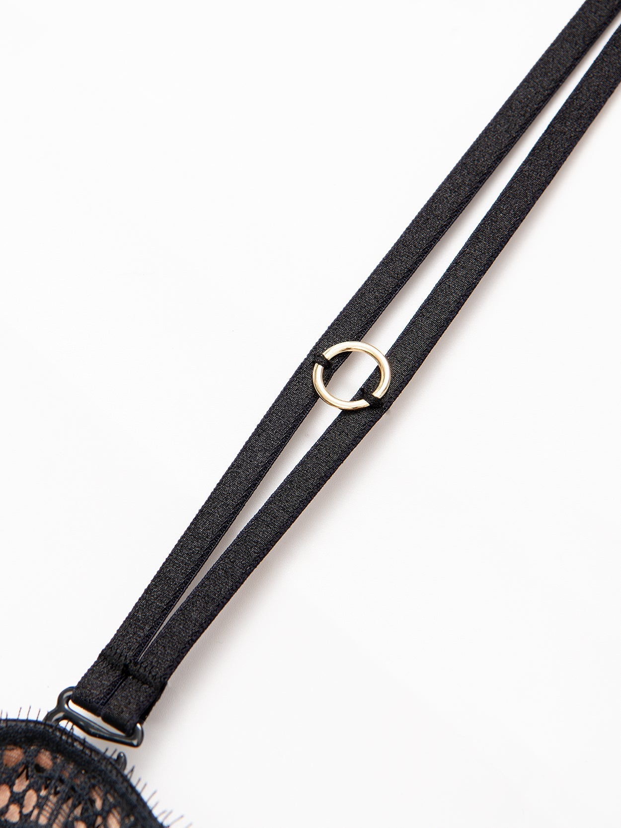 Push Up Full Figure Strapless Pleated Lace Multiway Bra Black