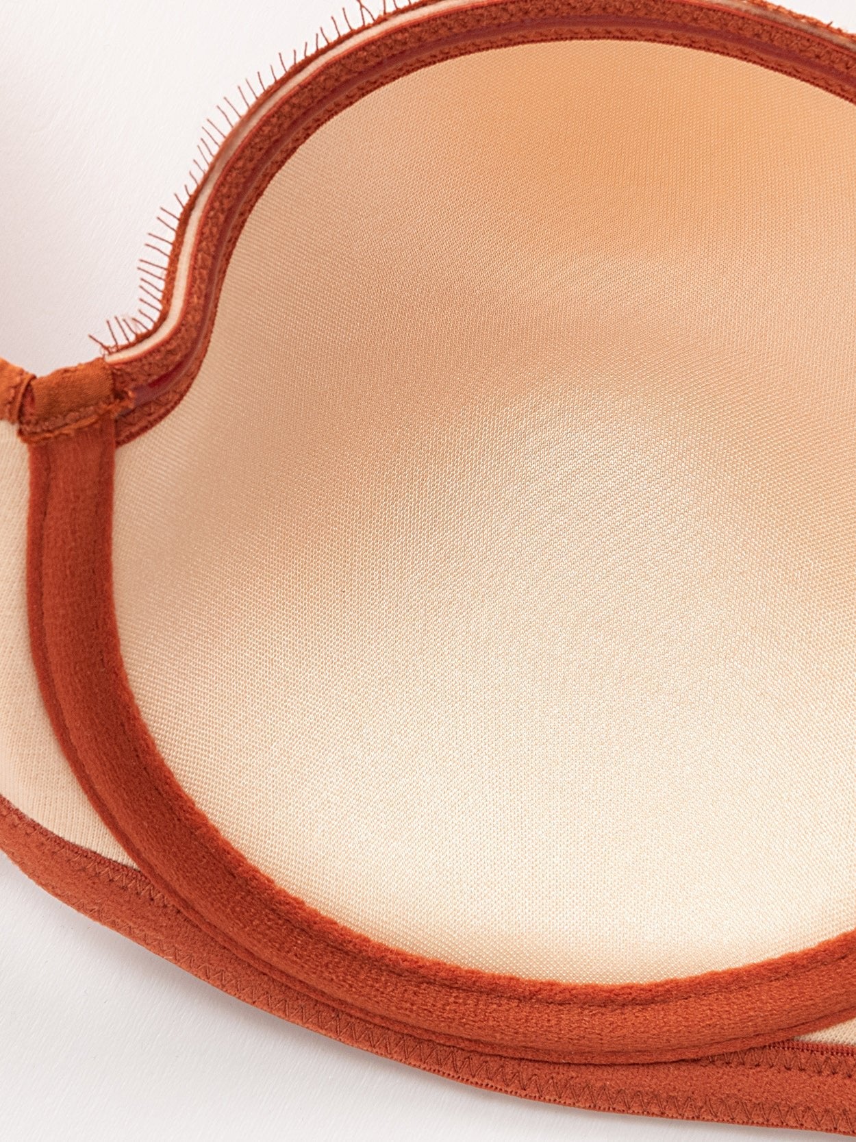 Push Up Full Figure Strapless Pleated Lace Multiway Bra Caramel