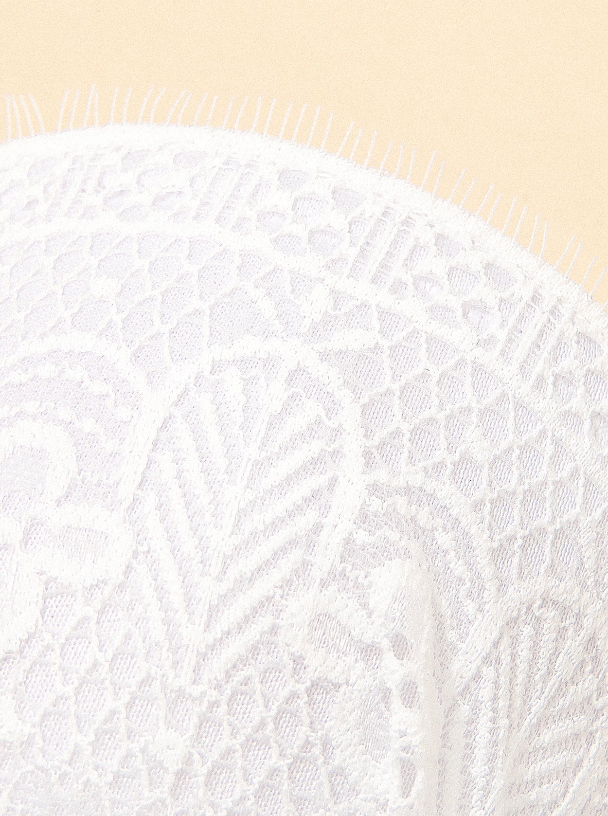 Push Up Full Figure Strapless Pleated Lace Multiway Bra White