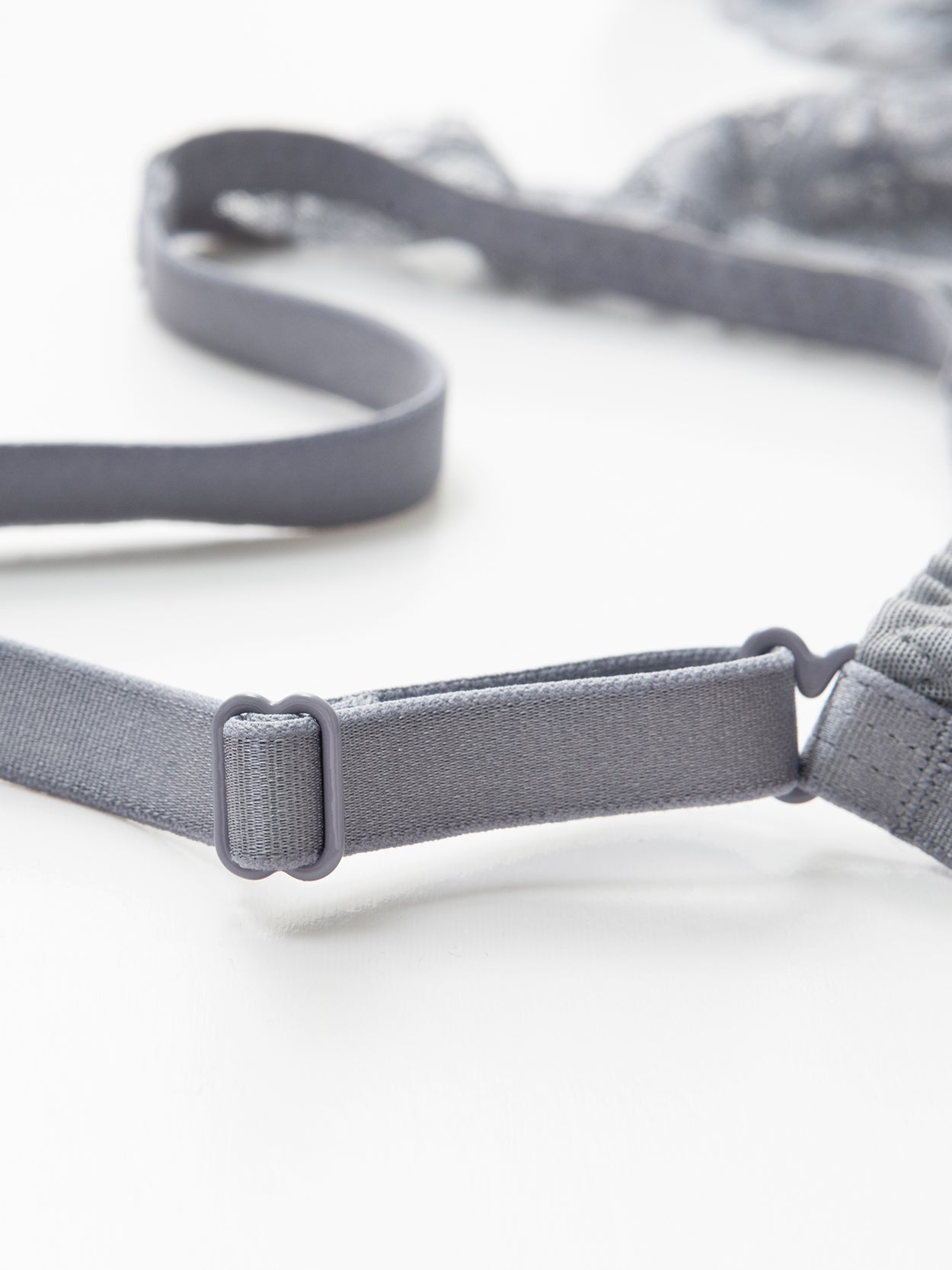 Sexy Unpadded Mesh Sheer Lace V Plunge Bra Grey