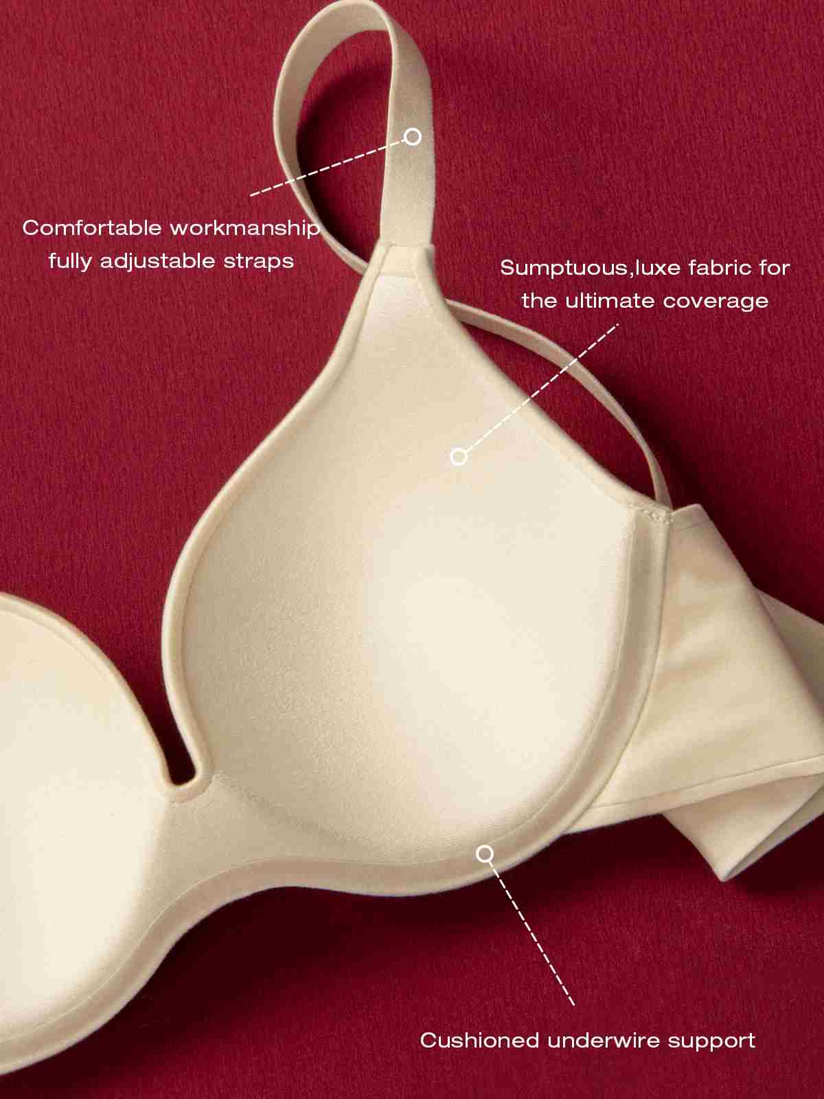 Super Padded T-Shirt Bra Add Two Cups Nude
