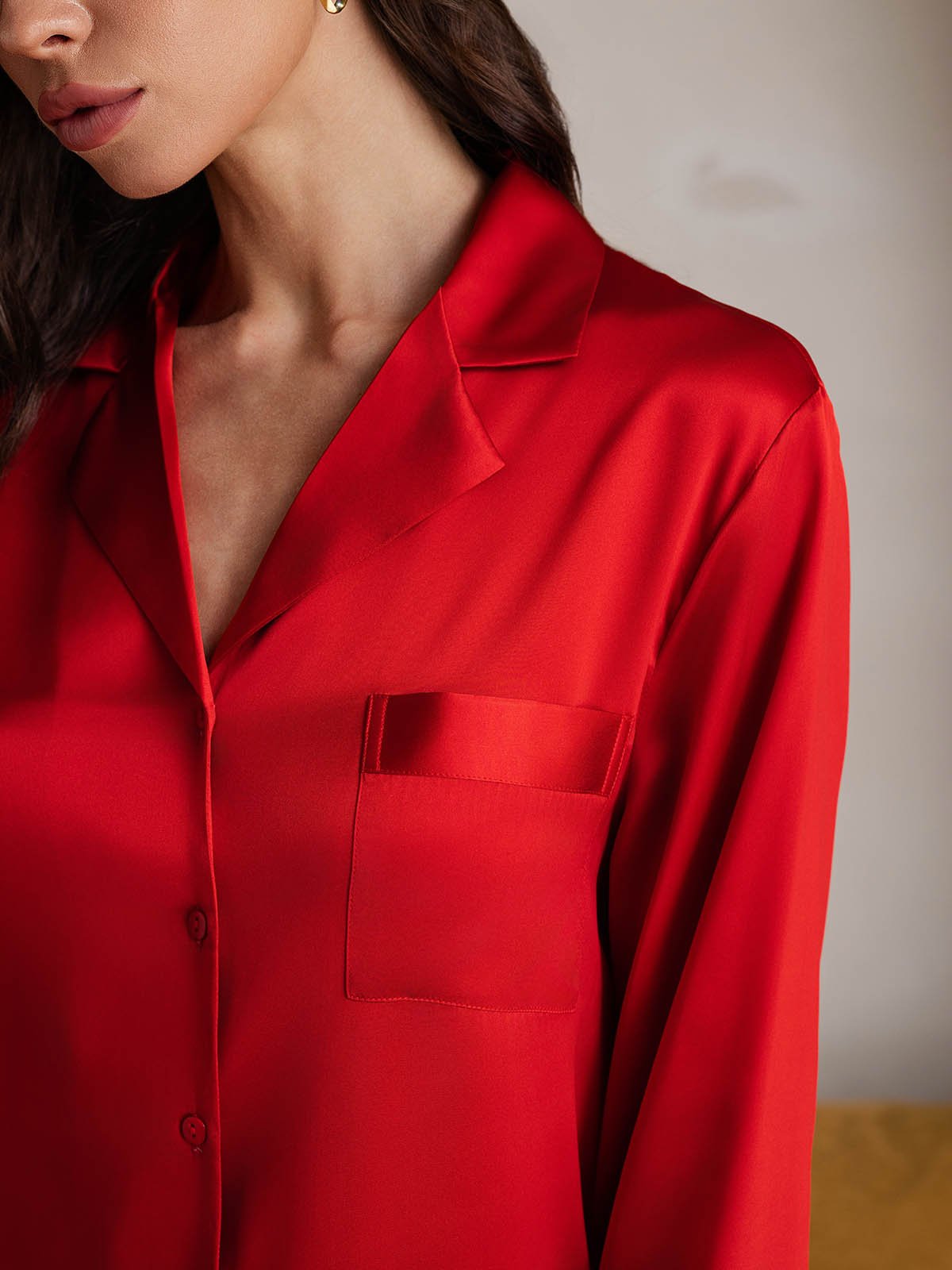 Pure Silk Nightshirt with High-Low Hem