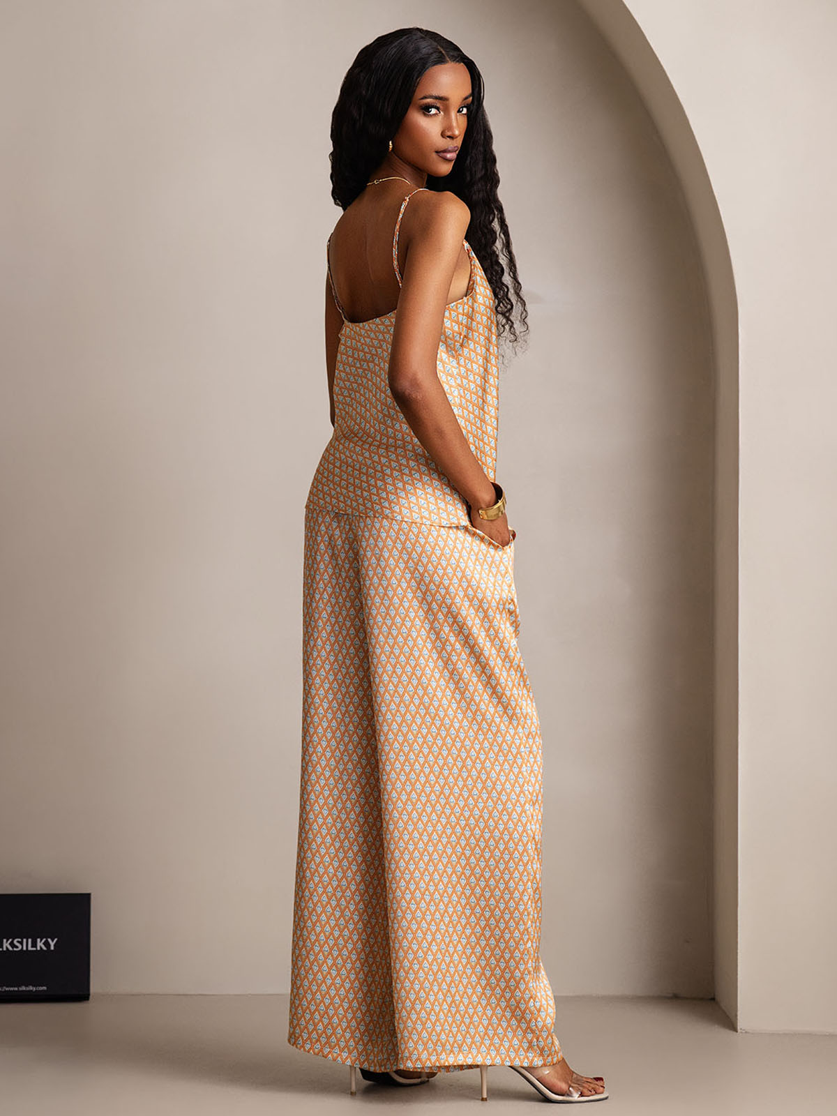 Silk Cami & Wide Leg Pants Pajama Set