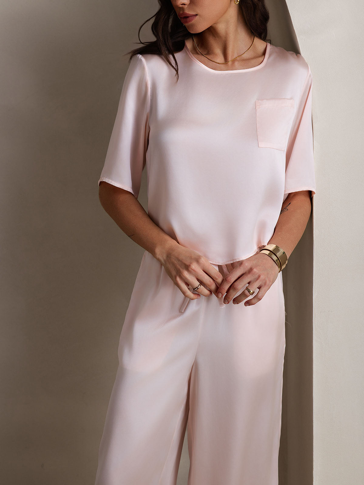Women‘s Pure Silk Pajama Set