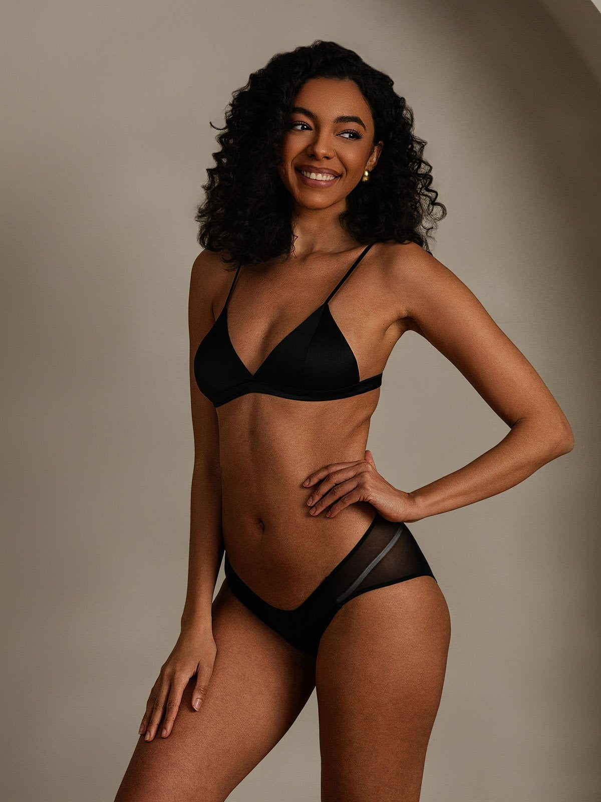 Pure Silk Bra Panty Set-2pcs