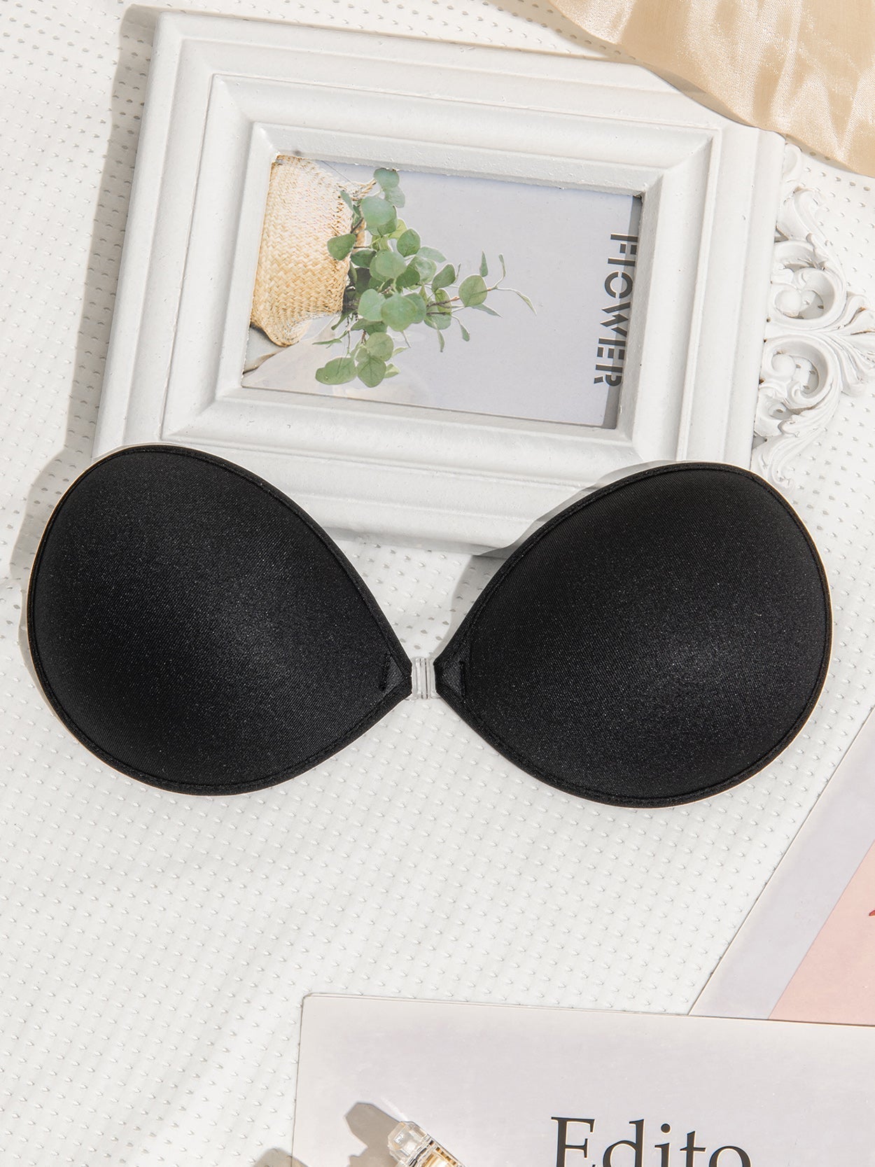 Adhesive Push-up Reusable Self Silicone Bra Inserts Black