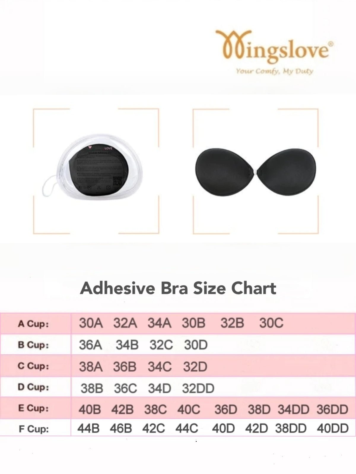Adhesive Push-up Reusable Self Silicone Bra Inserts Black