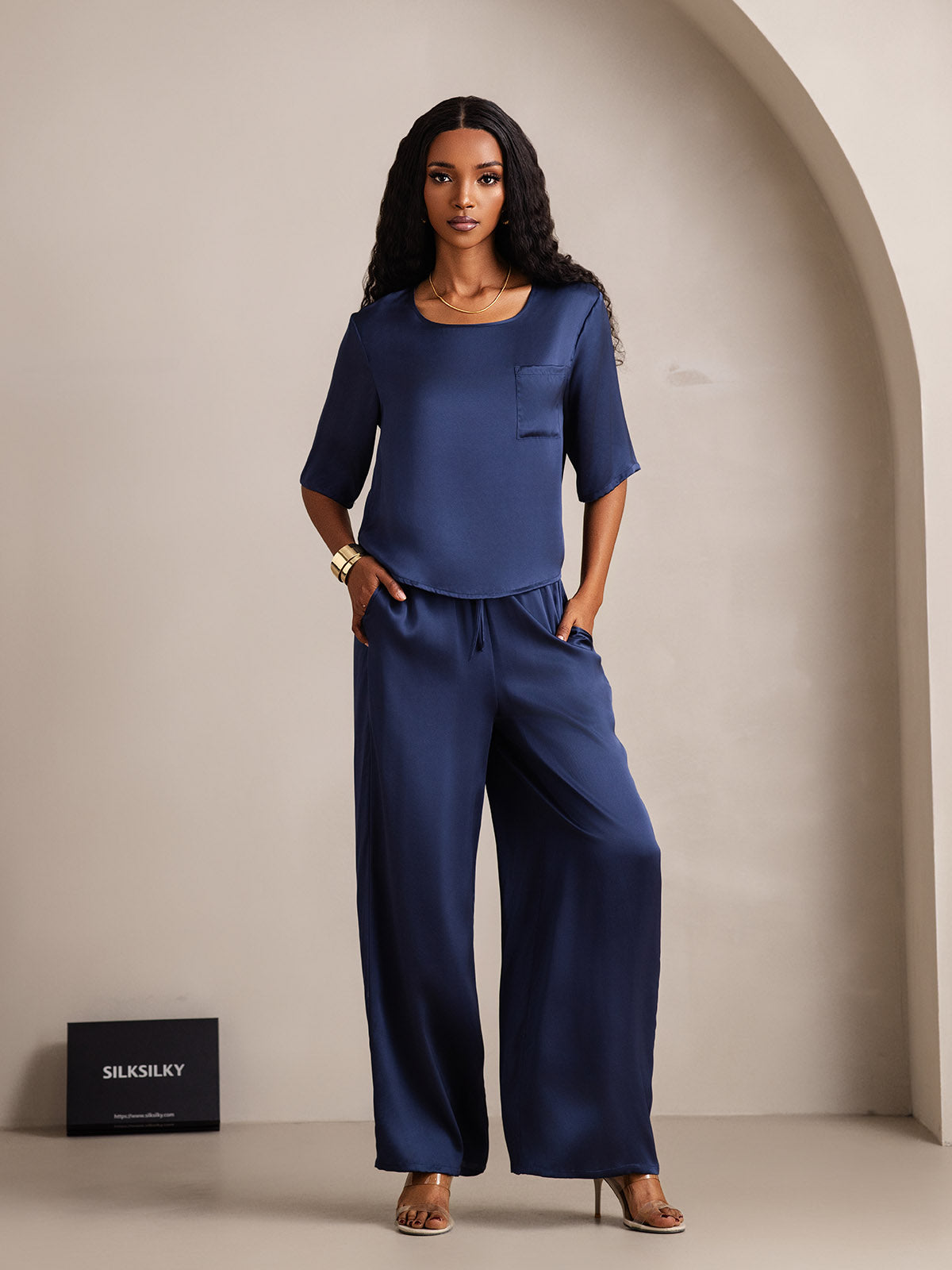 Women‘s Pure Silk Pajama Set