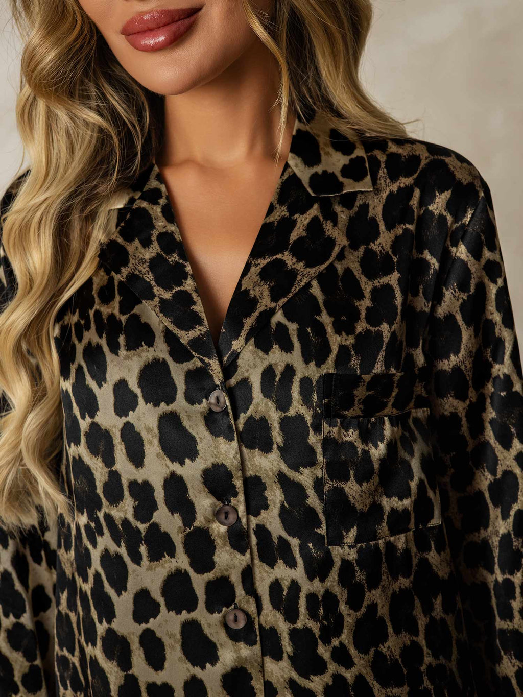 Pure Silk Stripe Print Nightshirt with High-Low Hem