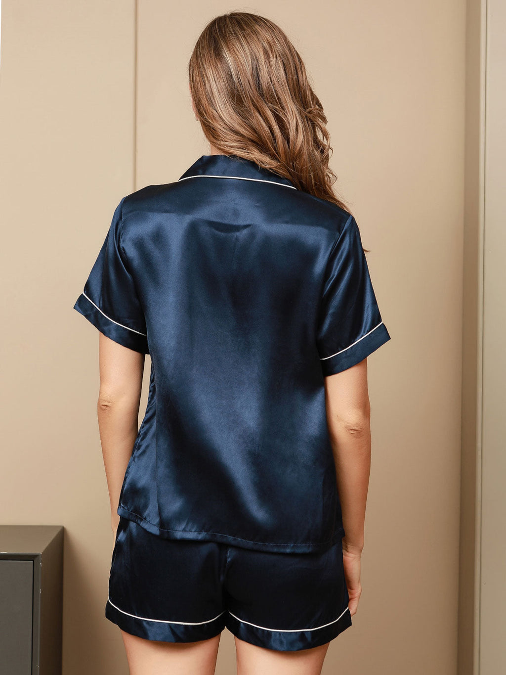 Women's 100% Mulberry Silk Short Sleeve Pajama Set