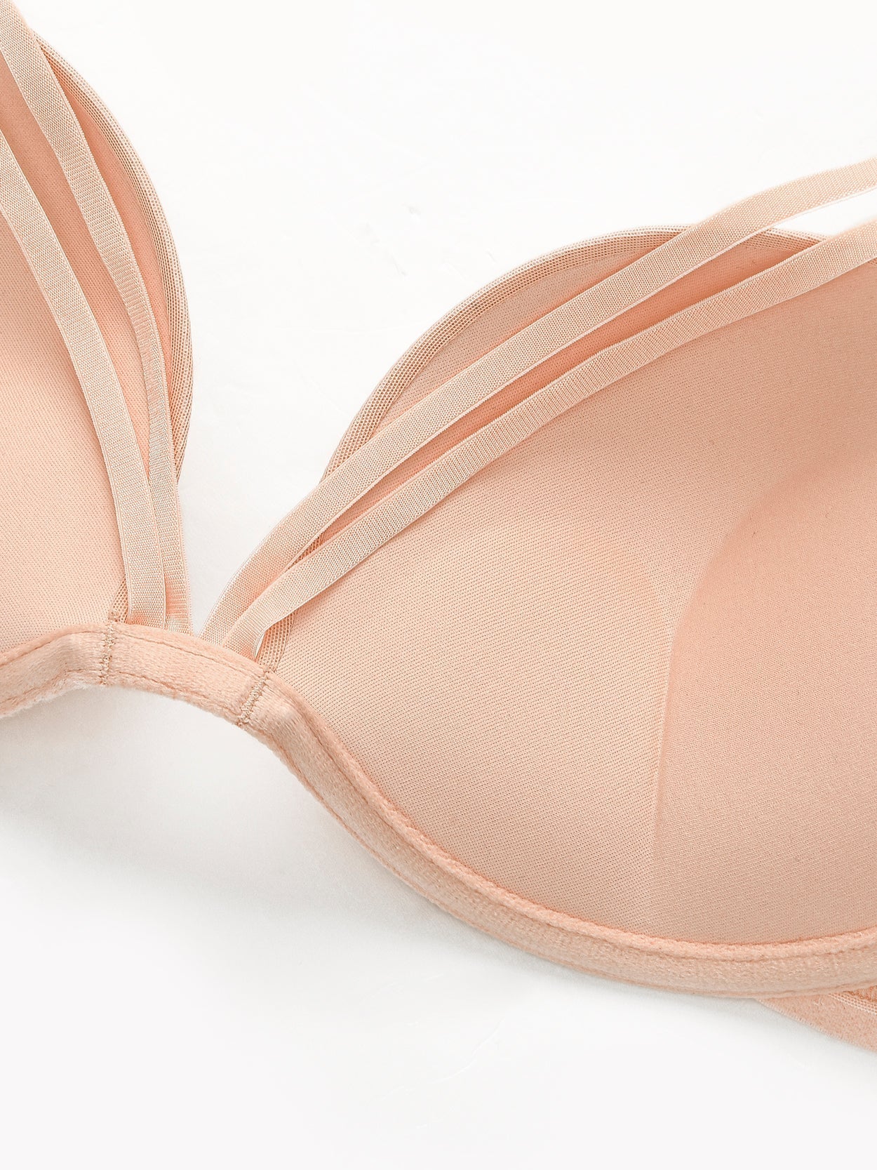 Floral Lace Embroidery Push Up Bra Pink