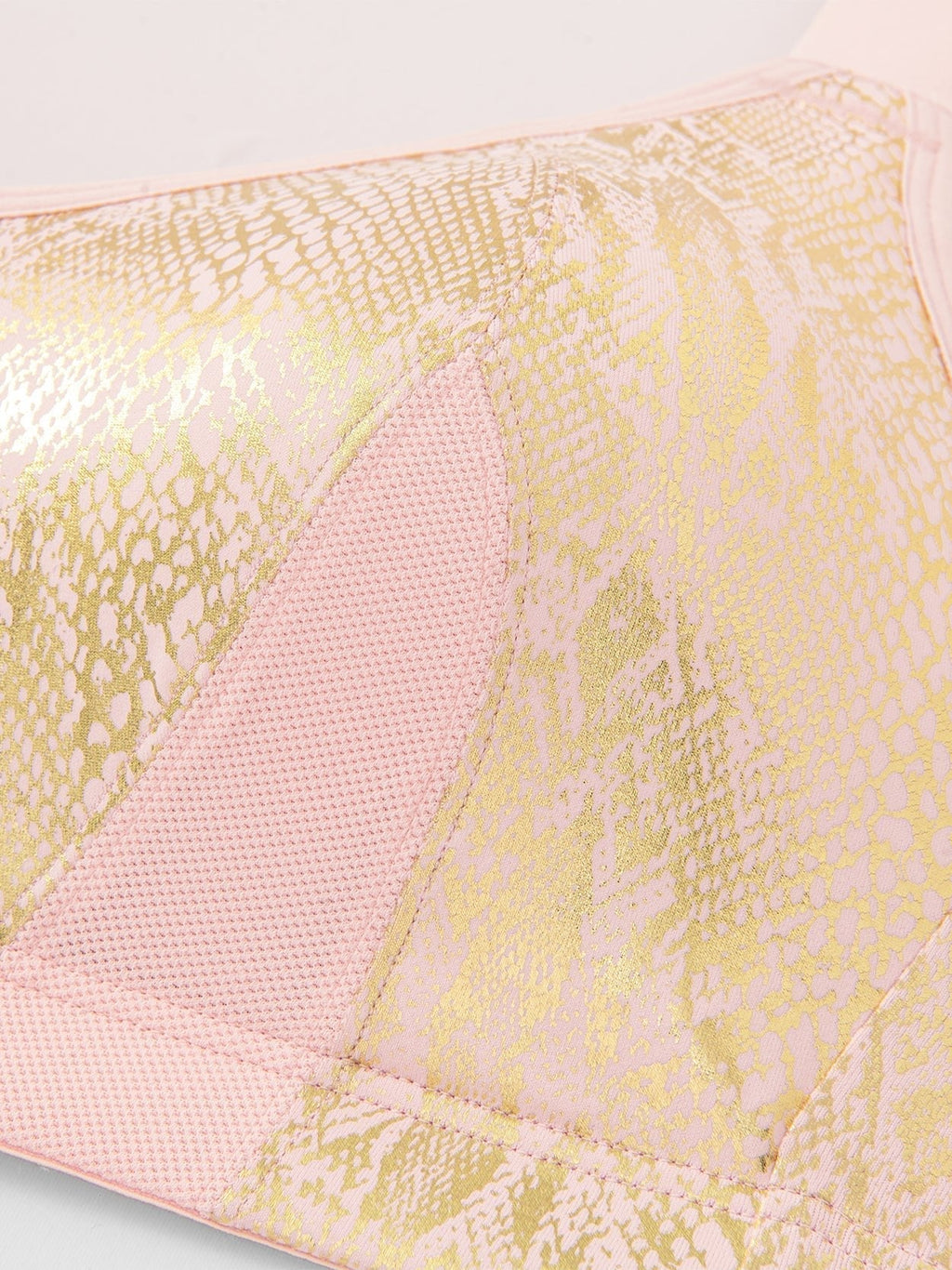 High Impact Sparkly Padded Racerback Bras Pink