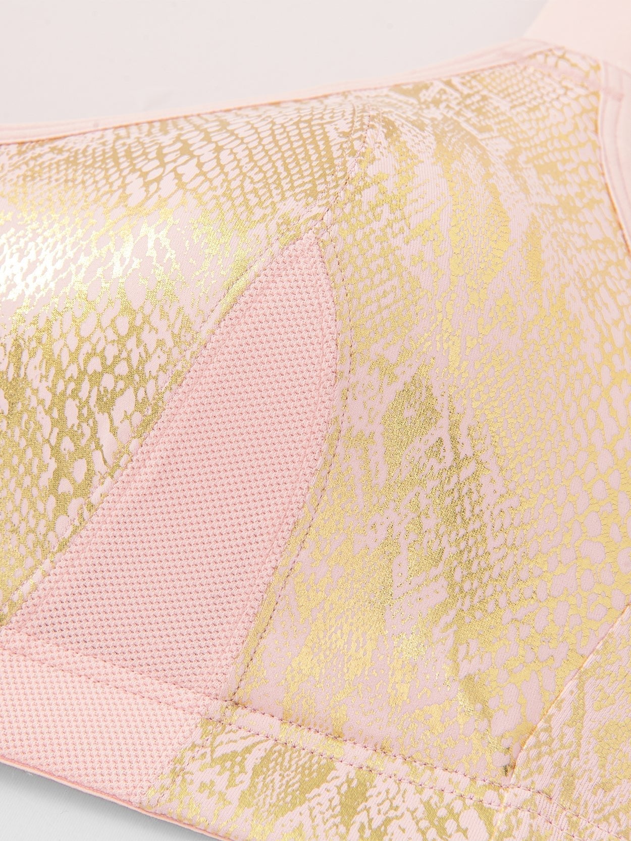 High Impact Sparkly Padded Racerback Bras Pink