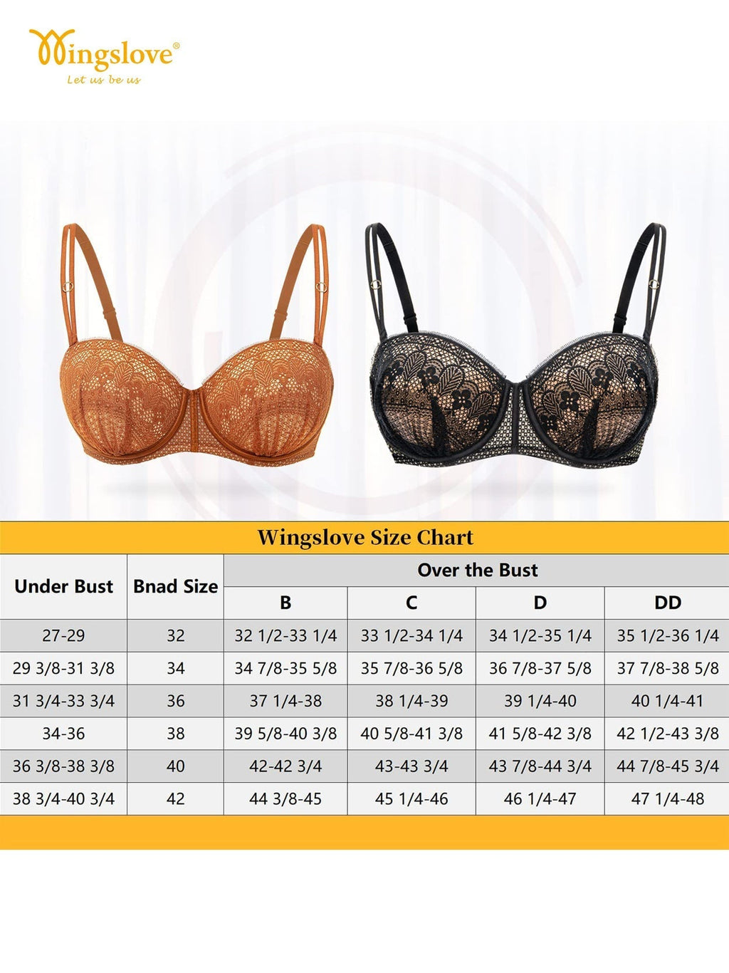 Push Up Full Figure Strapless Pleated Lace Multiway Bra Caramel