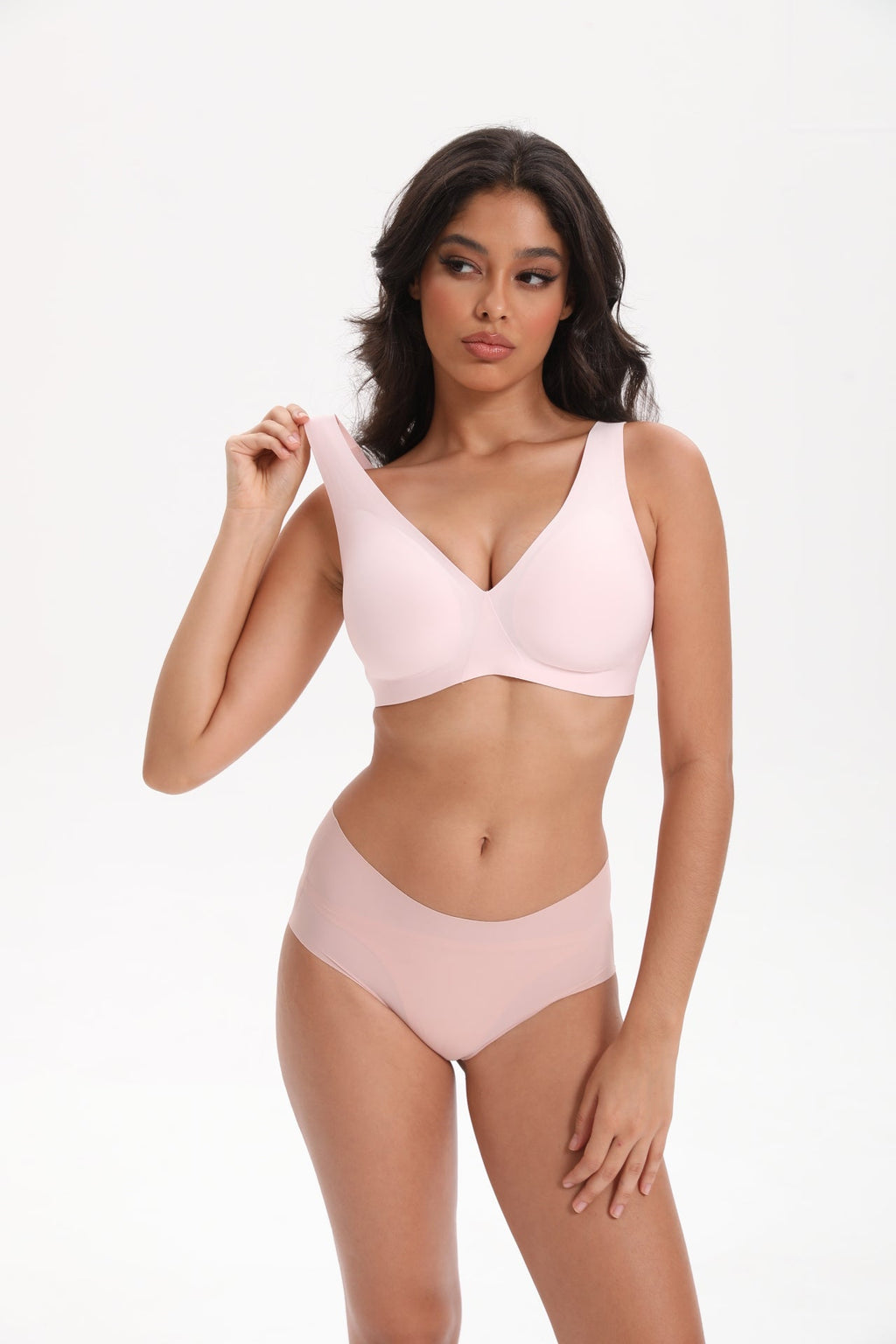 Seamless T-Shirt Sports Bra with Wireless Push-Up Lift | WingsLove Value Essential