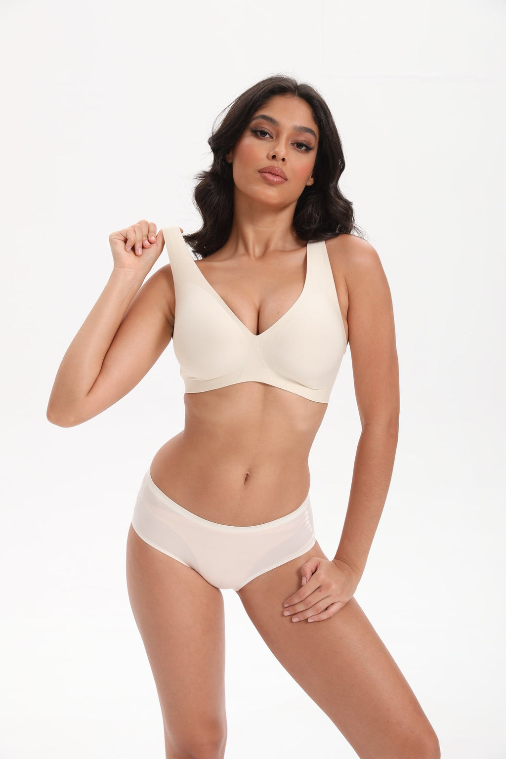 Seamless T-Shirt Sports Bra with Wireless Push-Up Lift | WingsLove Value Essential