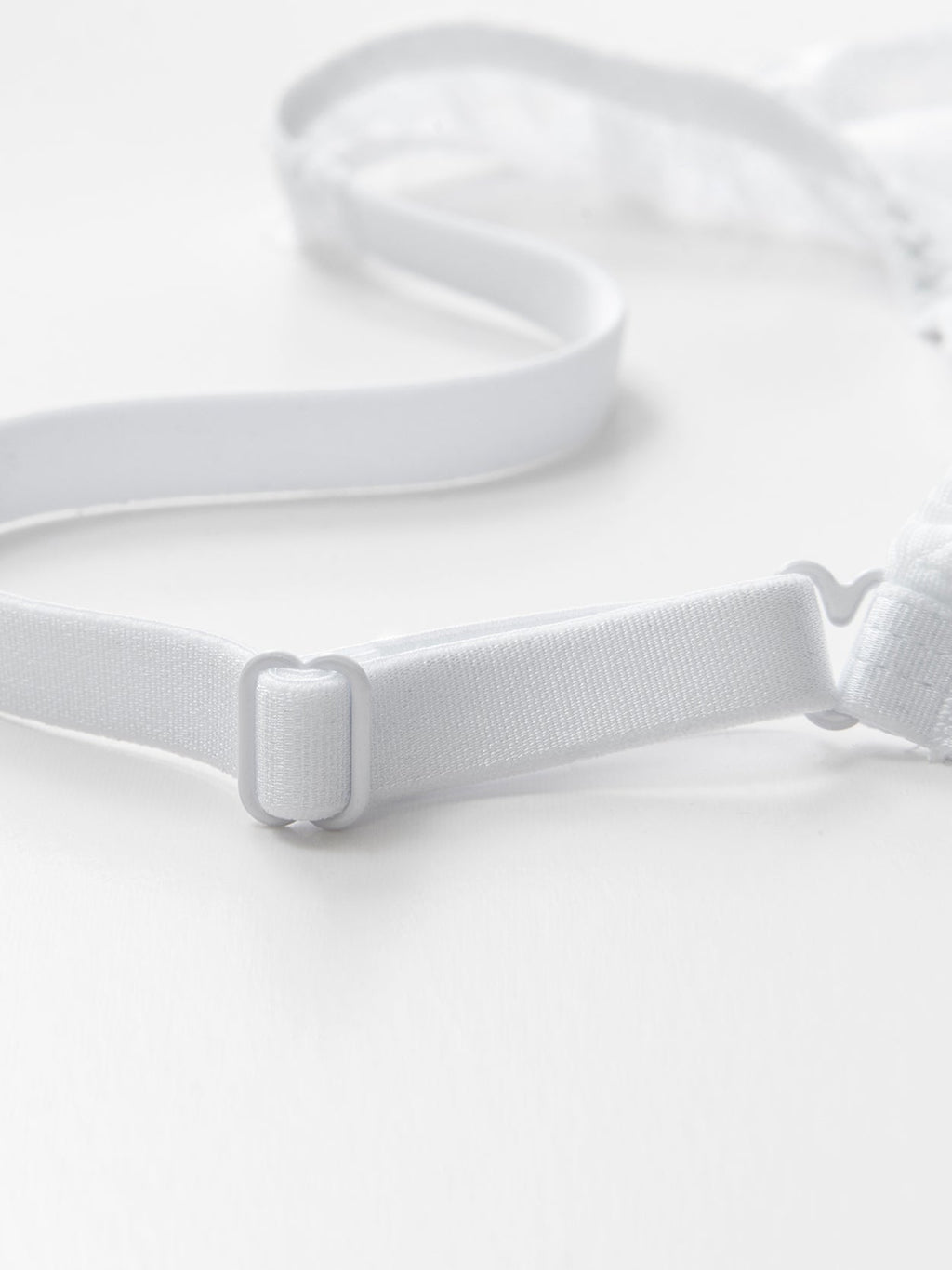 Sexy Unpadded Mesh Sheer Lace V Plunge Bra White