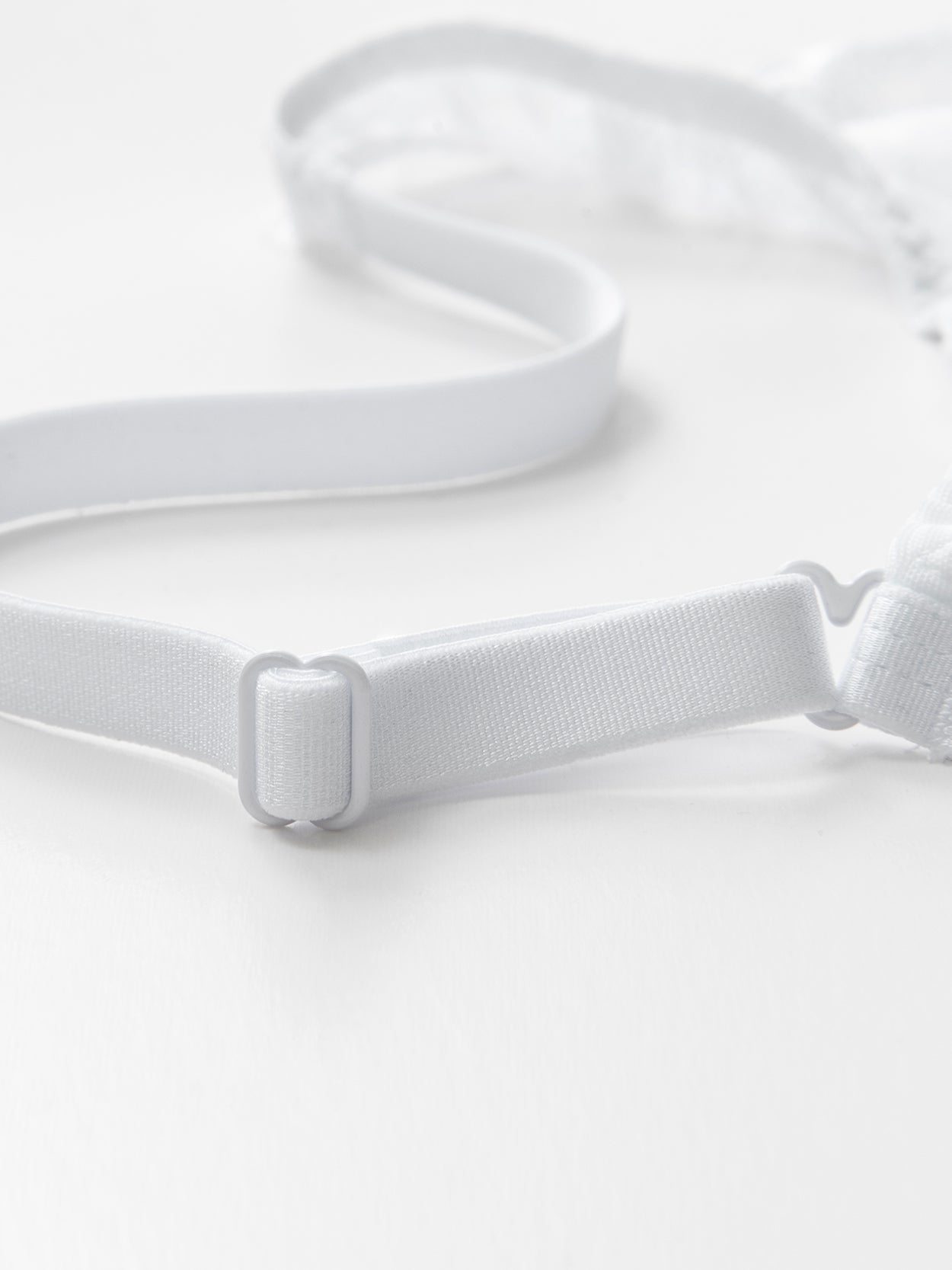 Sexy Unpadded Mesh Sheer Lace V Plunge Bra White